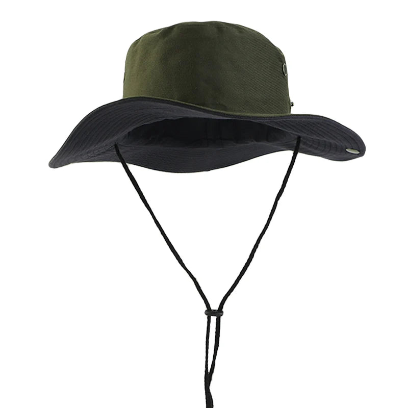 New Summer Boonie Bucket Hats For Men Wide Brim Fishing Hat