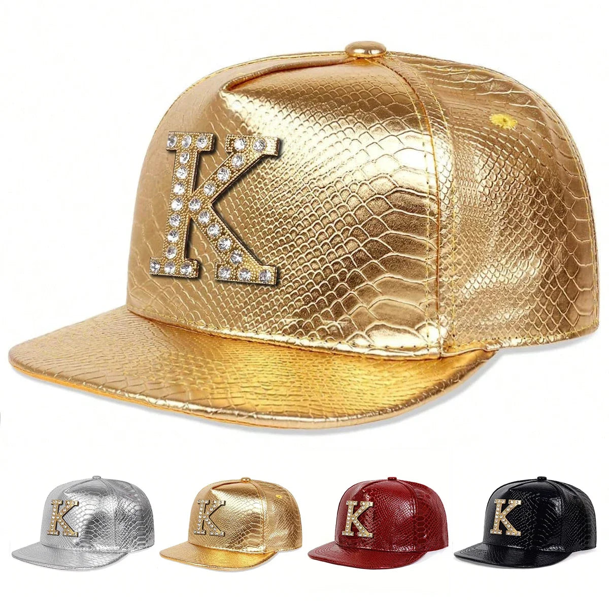 Unisex Diamond K Letter Label Hip-Hop Hats Spring Autumn