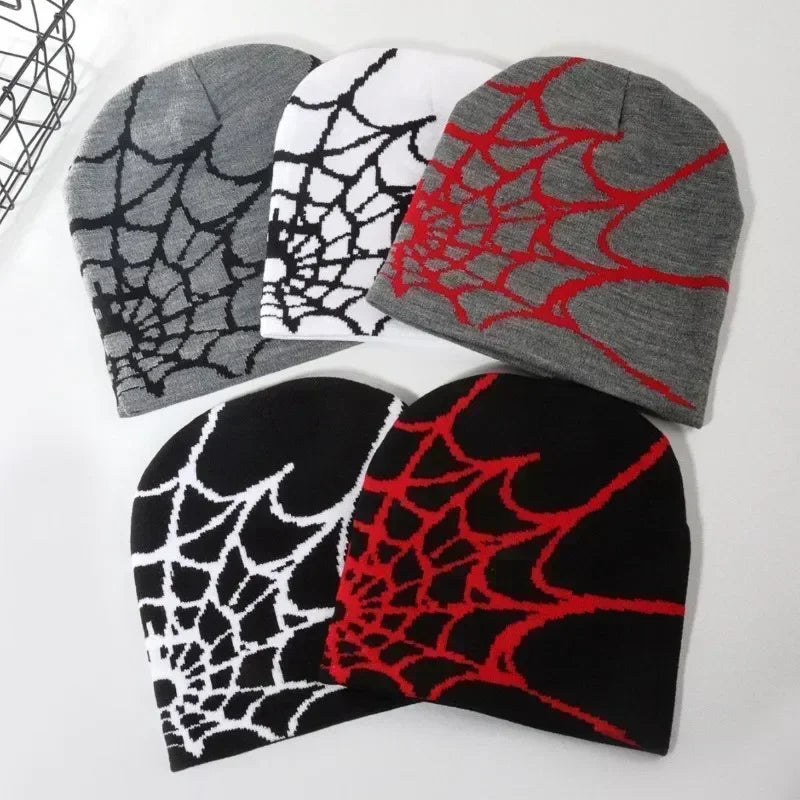Knitting Spider Web Design Hat Skullies Beanies