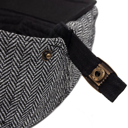 New Herringbone Vintage Beret Men Autumn Winter Casual Flat Visor Hat