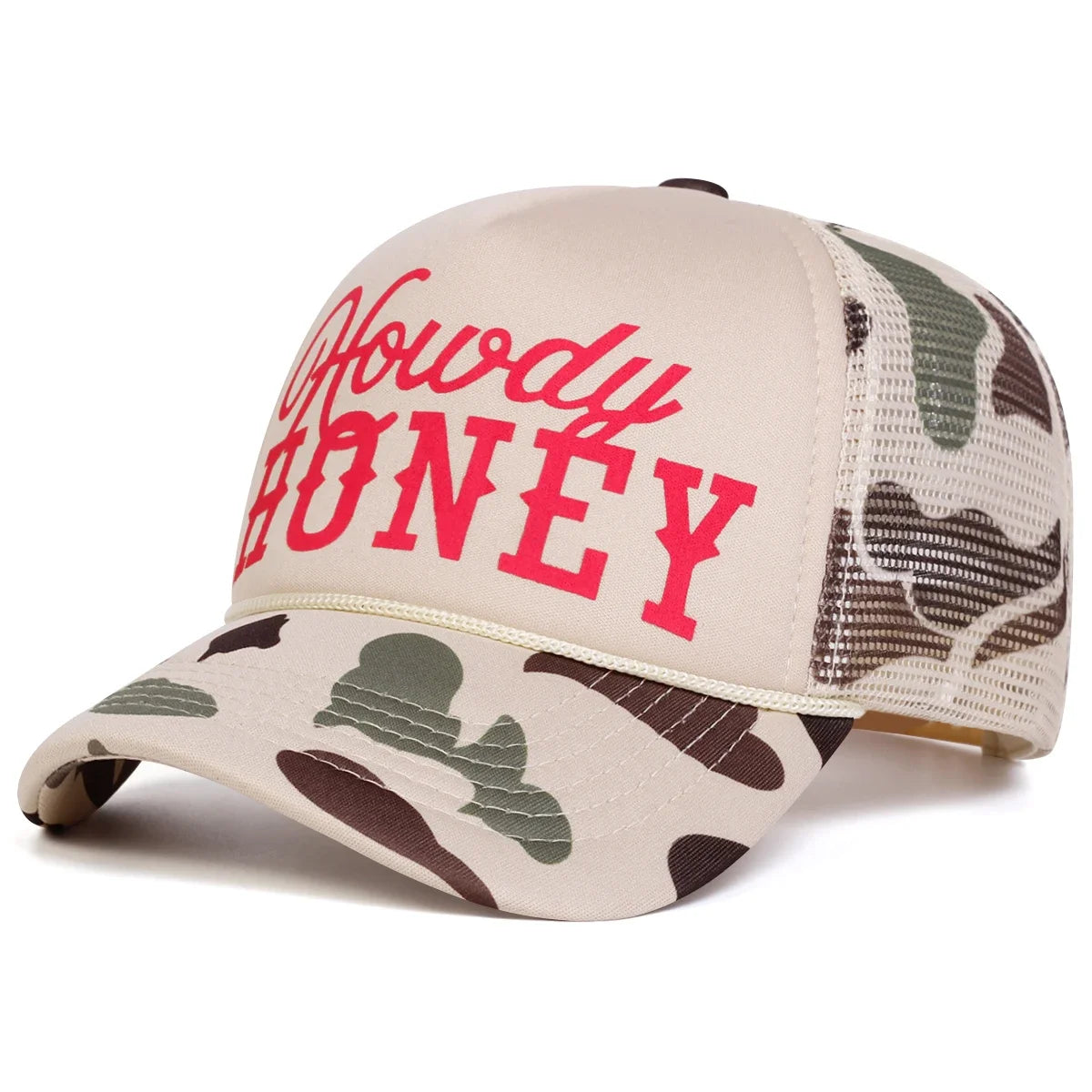 Unisex Howdy Honey Letter Printed Baseball Net Caps Spring and Summer