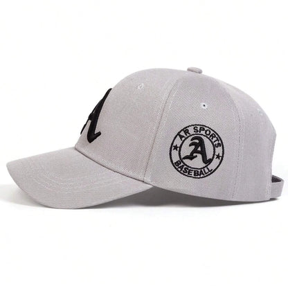 Unisex Gothic Letter A Embroidery Baseball Caps Autumn Outdoor Adjustable Casual Hats Sunscreen Hat