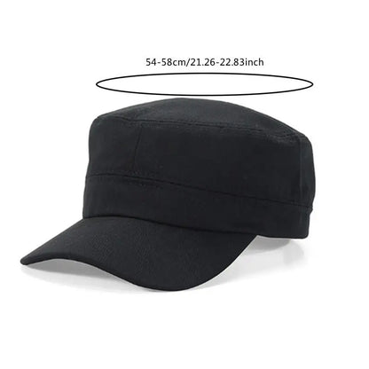 Solid Color Unisex Hats Simple Casual Sunshade Flat Top Hat