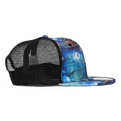 Peafowl Feather Printing Hip Hop Cap Summer Snapback Cap