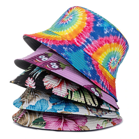 Unisex Bucket Cap Fruit Printing Hats Summer