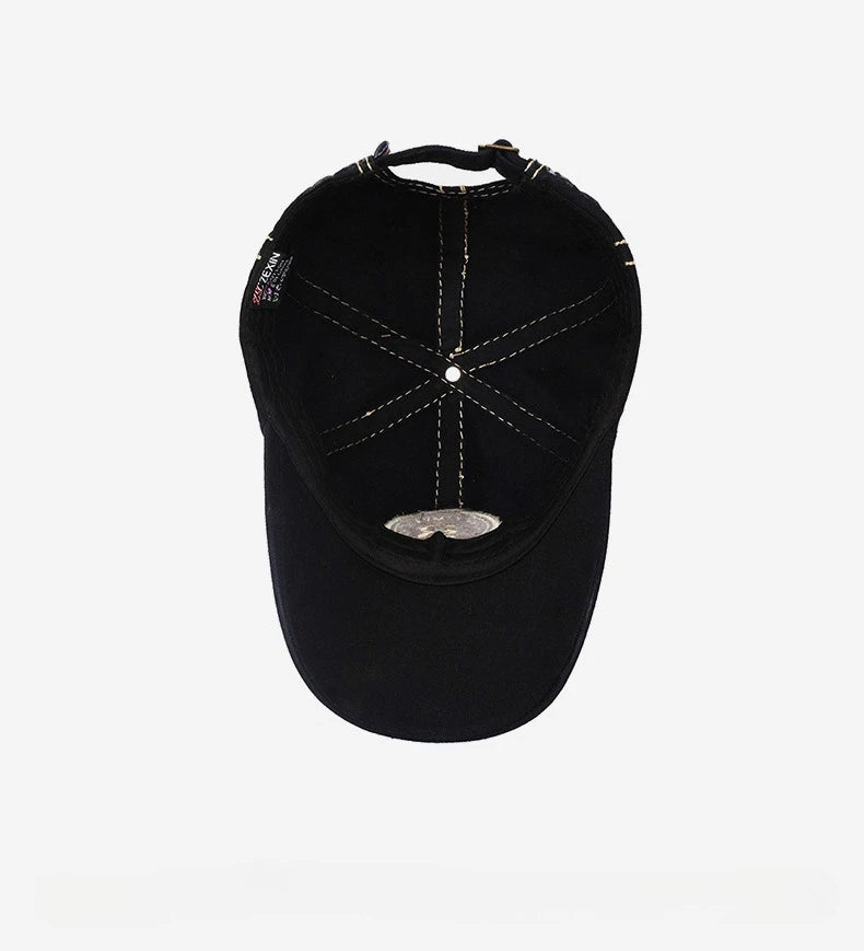 Retro Hat Baseball Cap Embroidery Letter Baseball Cap Fashion Couple Shade Sunscreen Versatile
