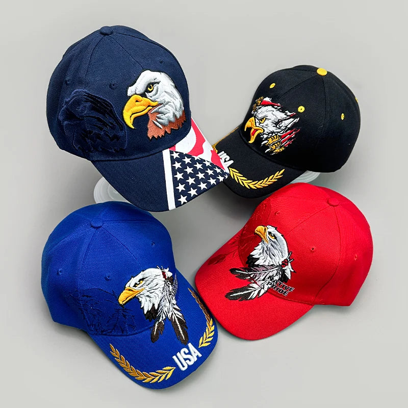Ear of Wheat Eagle Embroidery Baseball Hats Men Women