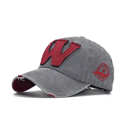 Women Men's Baseball Caps Letters W Embroidery Snapback Hip Hop Hat