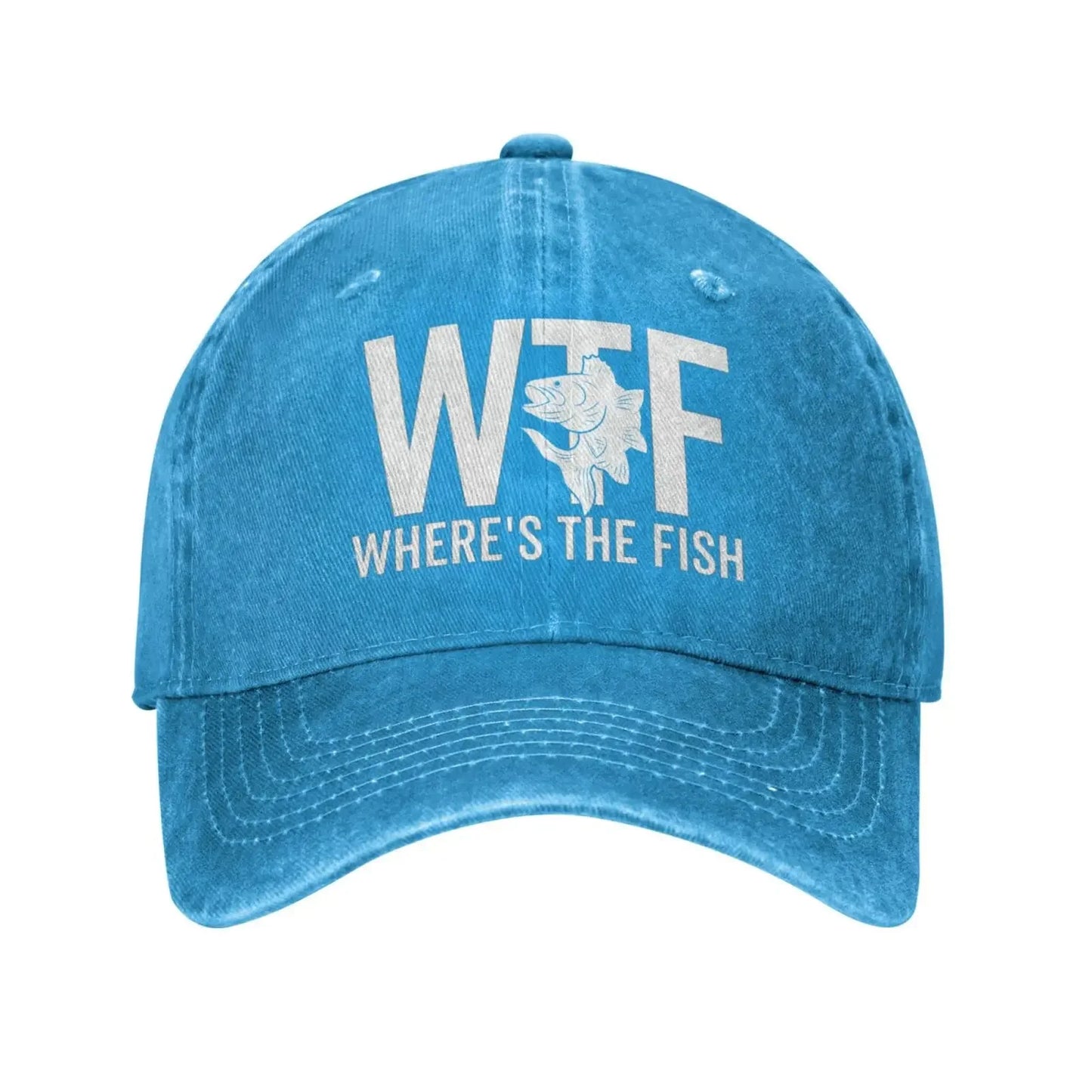 WTF Where's The Fish Hat Women Baseball Hat Graphic Cap Men’s For Cap