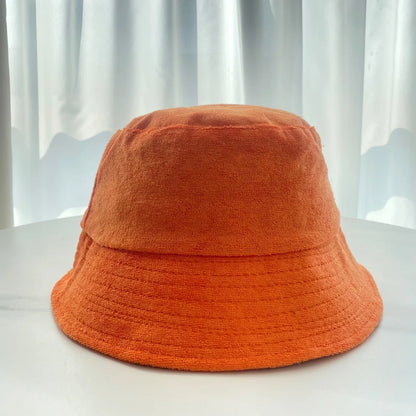 Women Girls Bucket Caps Towel Fabric Soft Hand Feet Outdoor