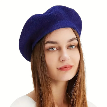 Women's Classic Beret Hat, Fall Winter Vintage Painter Hat
