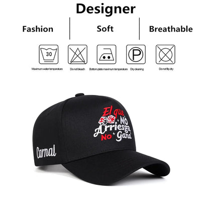 Unisex El Que No Arriesga No Gana Embroidery Baseball Caps Spring Autumn