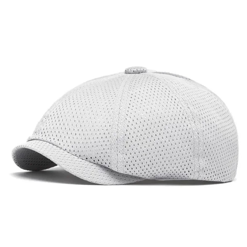 Spring And Summer Cotton Solid Newsboy Caps Flat Peaked Cap