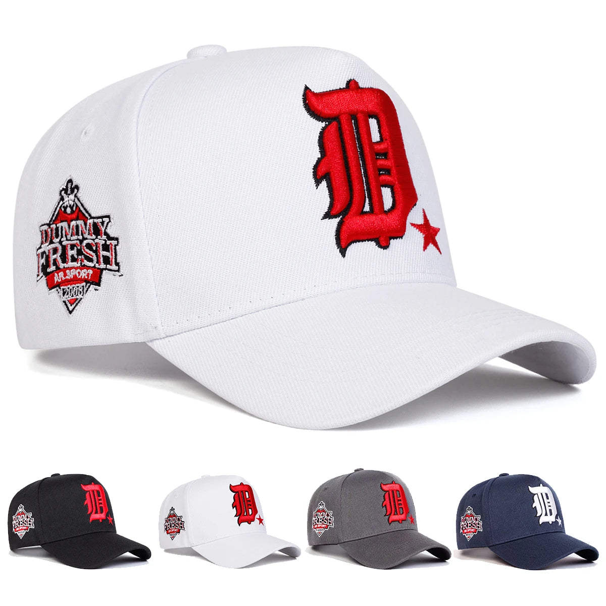 Unisex D Letter Embroidery Side Dummy Fresh Baseball Caps Spring Autumn
