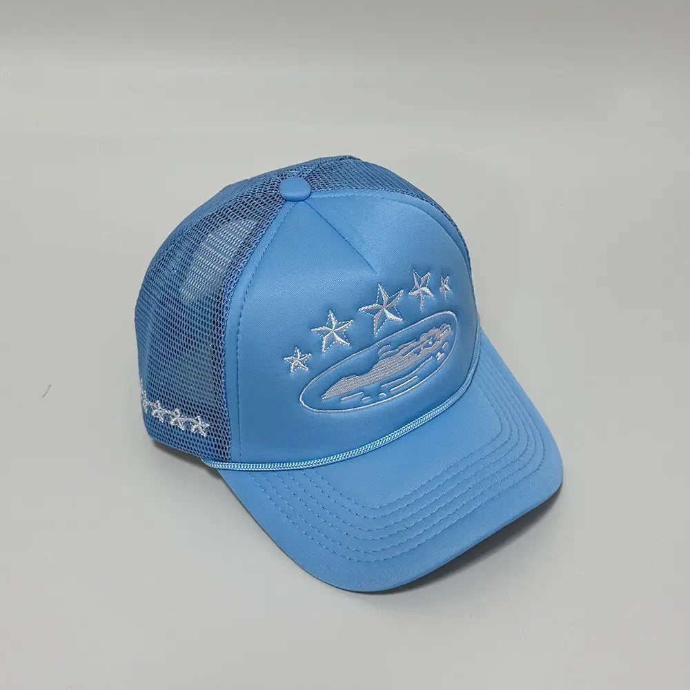Y2K Star Embroidery Men Foam Mesh Baseball Cap Women Summer