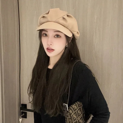 Winter Warm Women’s Beret Cap Windproof Insulation Blend Retro