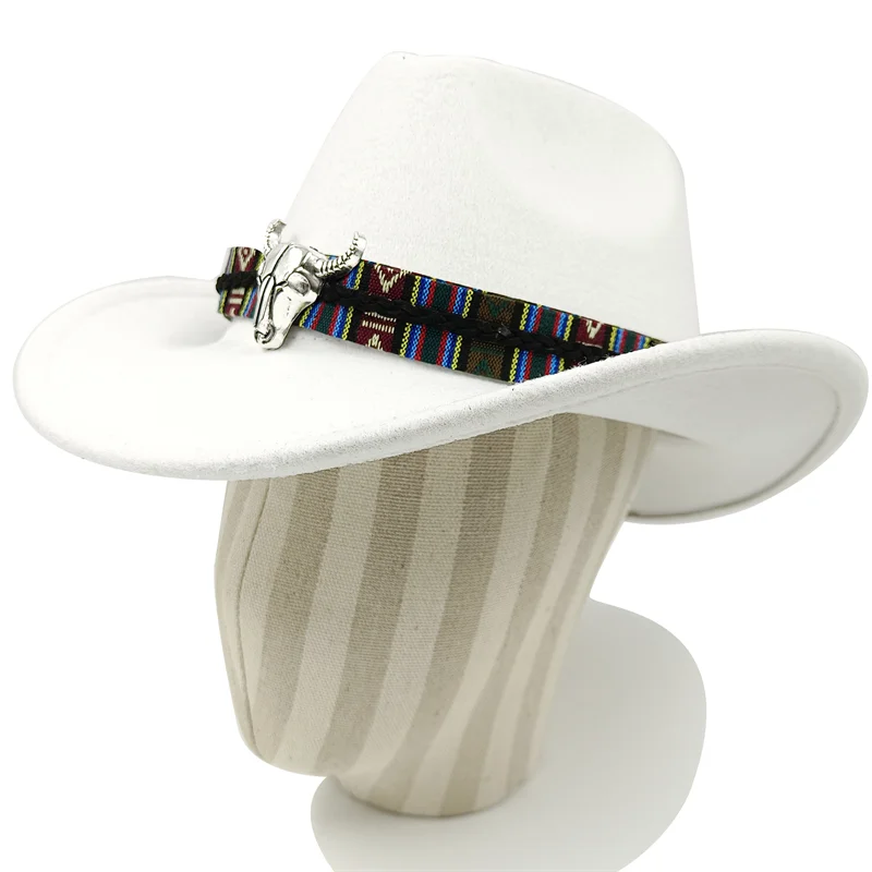 White Cowboy Hat New Jazz Top Cowboy Head Accessories Cowboy Hat