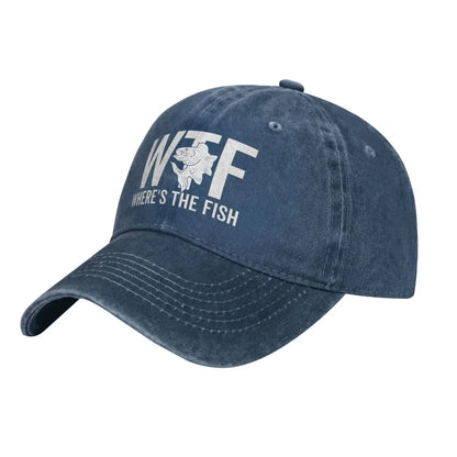 WTF Where's The Fish Hat Women Baseball Hat Graphic Cap Men’s For Cap