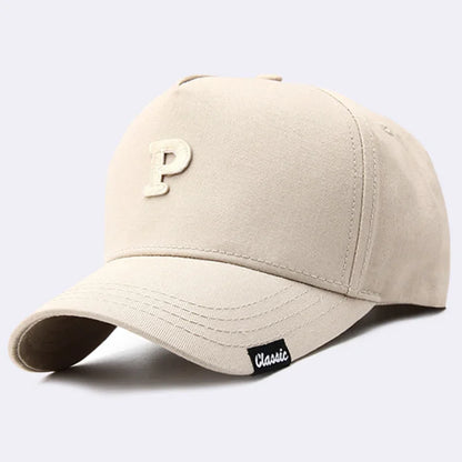 Big Head Hard Cotton 5 Panels Baseall Cap Outdoors Leisure Curved Peak Sun Hat