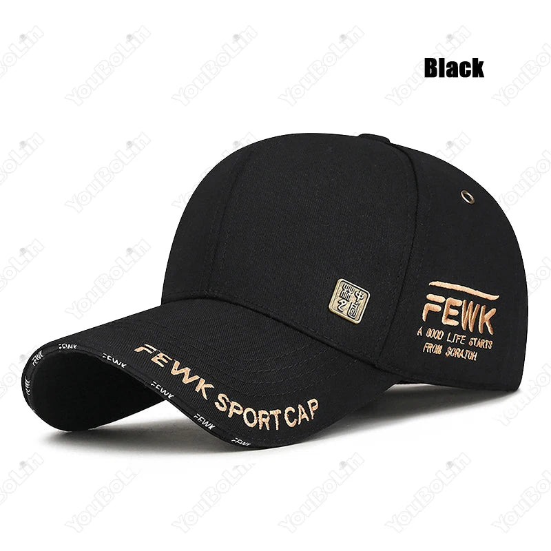 New Fashion High Quality Unisex Style Letters Embroidery Cotton Adjustable Baseball Cap Sun Hat Trucker Caps