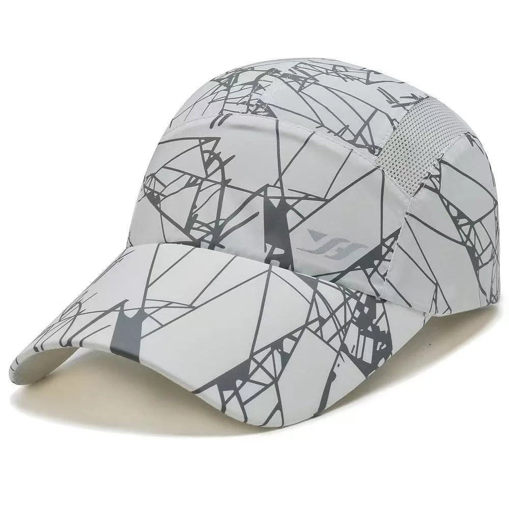Quick Drying Print Hats Breathable Mesh Baseball Cap
