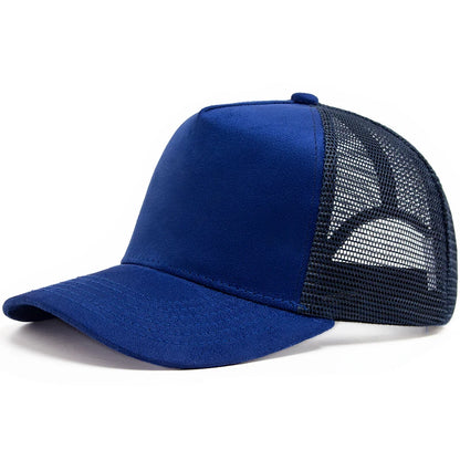 New Summer Suede Trucker Hat Men Mesh Baseball Cap