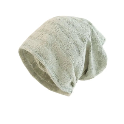 Fashion Hollow Pullover Hat Breathable Thin Beanies Hat Sweet Korean Style