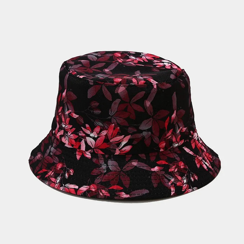 Fashion Plant Printing Pattern Fisherman Hat Spring and Summer