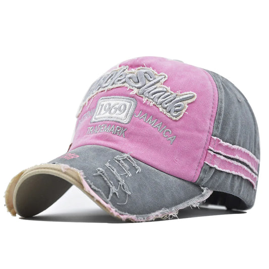 Washed Cotton 1969 Embroidery Baseball Caps For Women Men