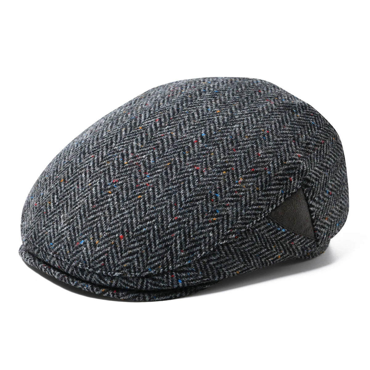 Men’s Herringbone Wool Blend Tweed Newsboy Ivy Hat