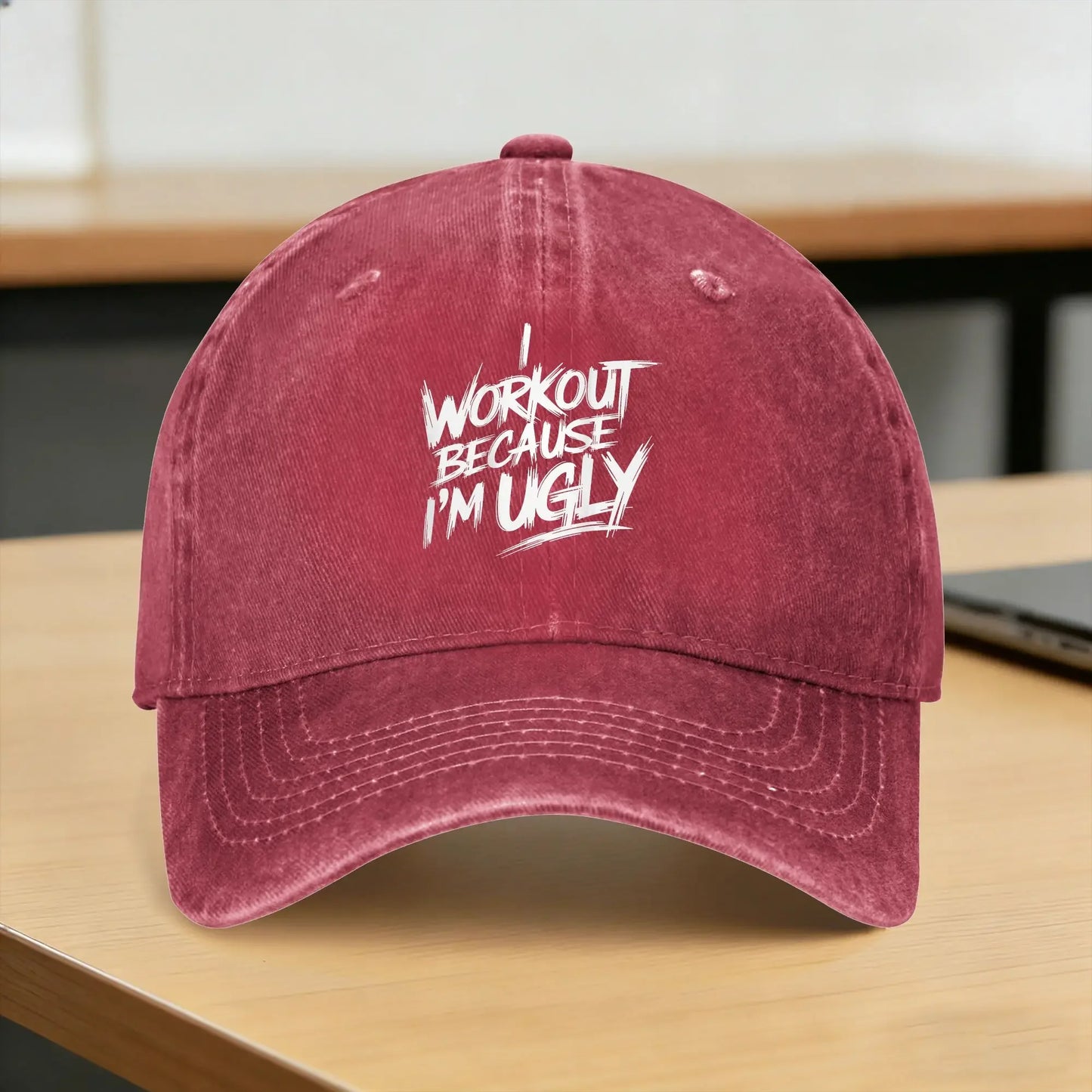 I Workout Because I‘m Ugly Gym Fitness Baseball Cap