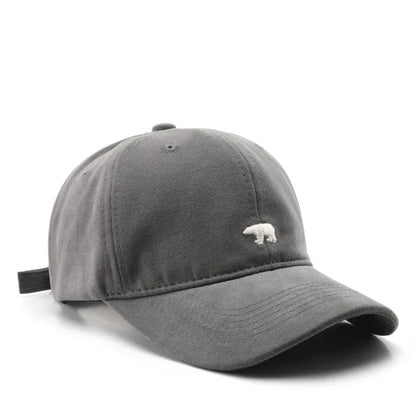 Women's Baseball Caps Polar Bear Embroidered Cotton Hat Adjustable Casual Visor Hats