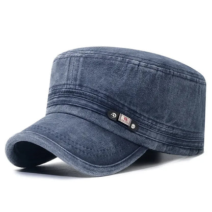 New Washed Hat Made Old Cotton Flat Top Autumn And Winter