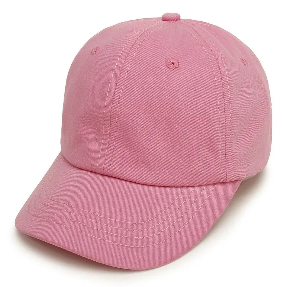 Baby Girl Baseball Caps Pink Black White Gray Children Low Profile Sun Hat Kids