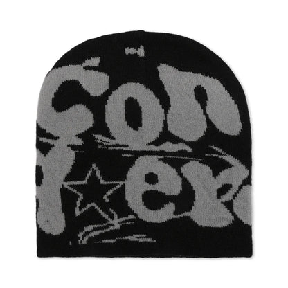 Knitting Beanie Hat For Women Y2K Punk Letter Hat