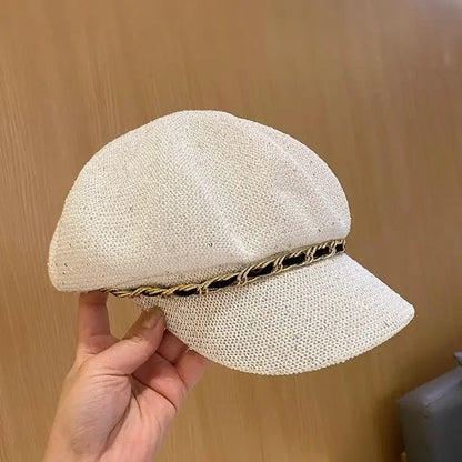 Spring Summer Korean Style Women Octagon Baseball Cap