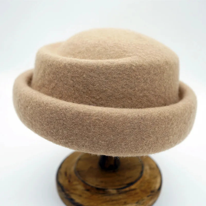 Japanese Retro White Black Brown Camel Wool Beret Women's Autumn And Winter