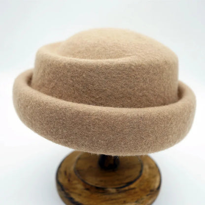 Japanese Retro White Black Brown Camel Wool Beret Women's Autumn And Winter