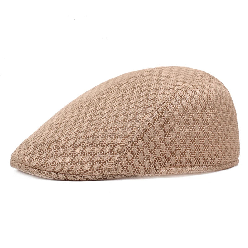 2025 New Summer Casual Beret Hat Unisex Mesh Flat Caps