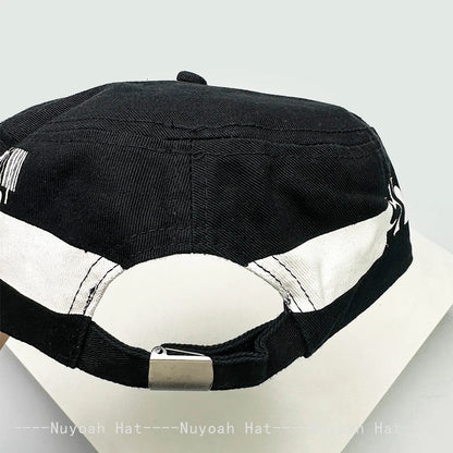 Color Block Embroidered Letters Rose Baseball Hats