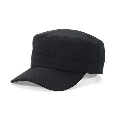 Men's Flat Top Army Baseball Cap Women Spring Solid Cotton Military Tactical Snapback