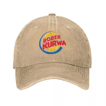 Bober Kurwa Meme Inspired Burger King Baseball Cap