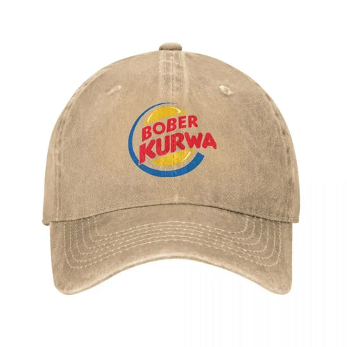 Bober Kurwa Meme Inspired Burger King Baseball Cap