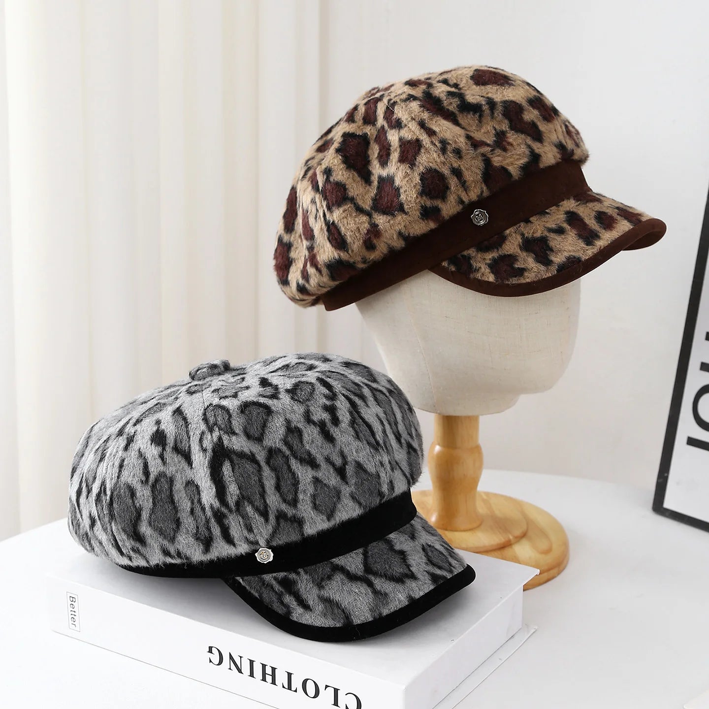 Vintage Octagonal Beret Hat For Women