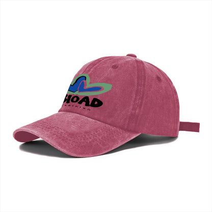 Vintage Washed Baseball Cap Unisex Distressed Abstract Graphic Embroidered Adjustable Hat