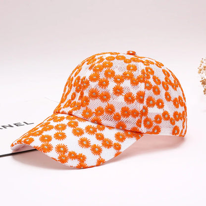 Versatile Water-Washed Lace With Sequins Duckbill Hat