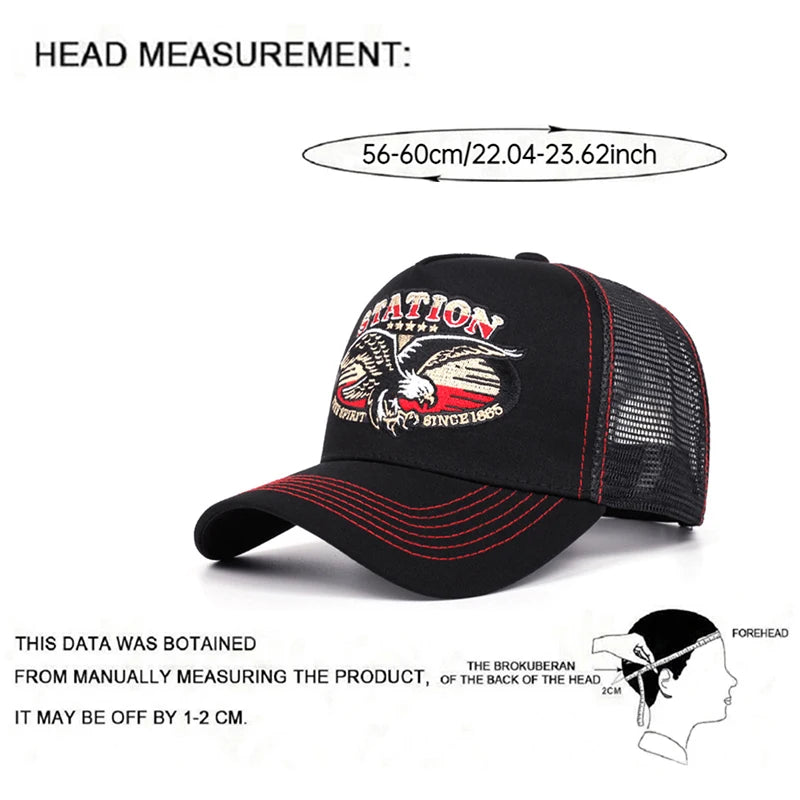 Fashion Webhat Station Five Star Eagle Truck Hat Outdoor Daily Sunshade Hat Male Female