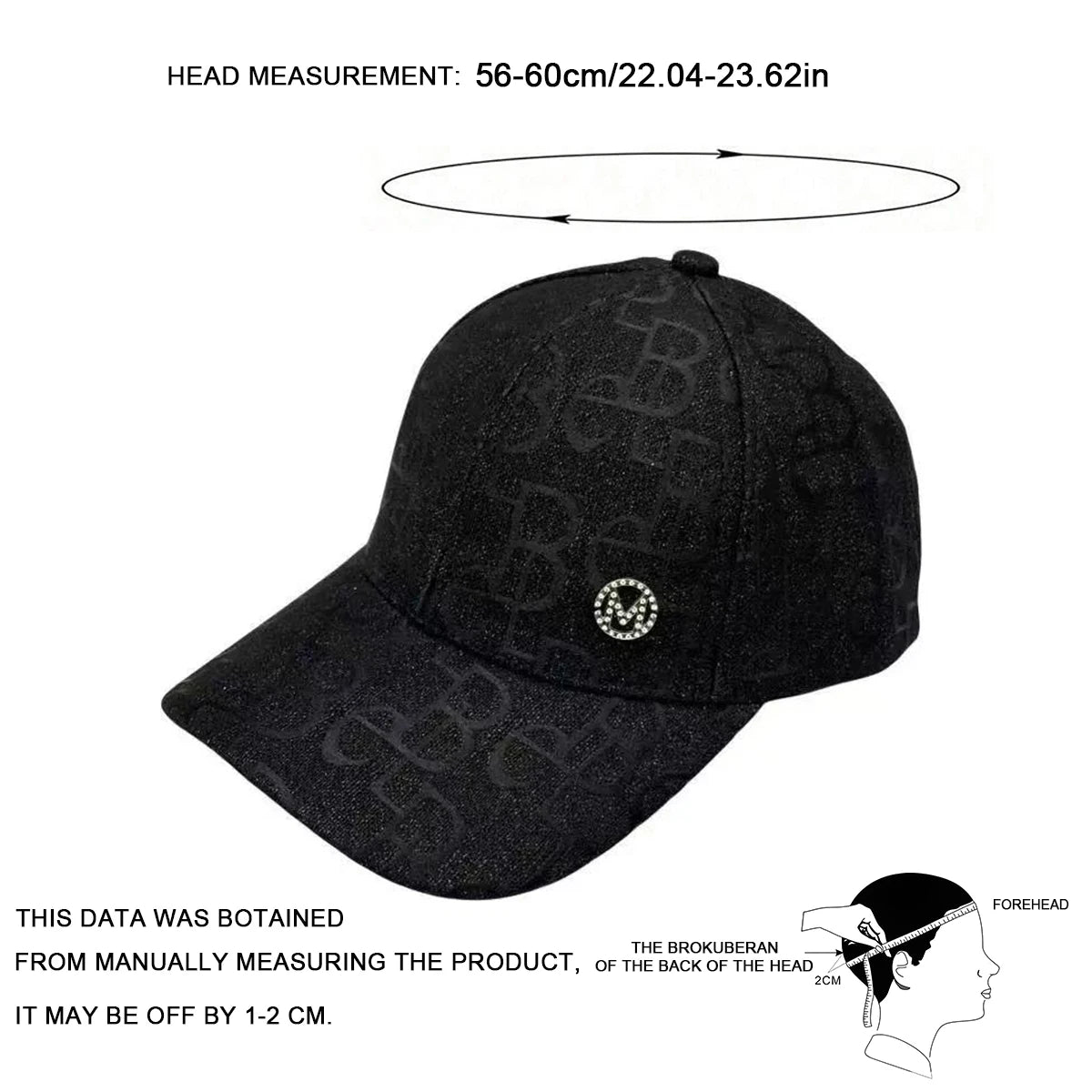 Unisex M Water Drill Label Baseball Caps Outdoor Adjustable Casual Hats Sunscreen Hat Sports Cap