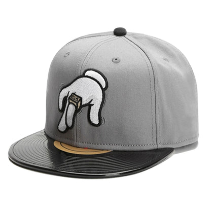 White Embroidered Prayer Hands Cap
