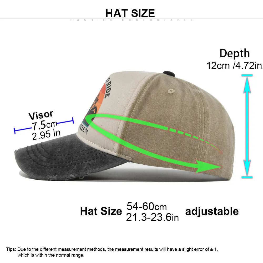 Men Hats Motorcycle Baseball Caps for Men Women